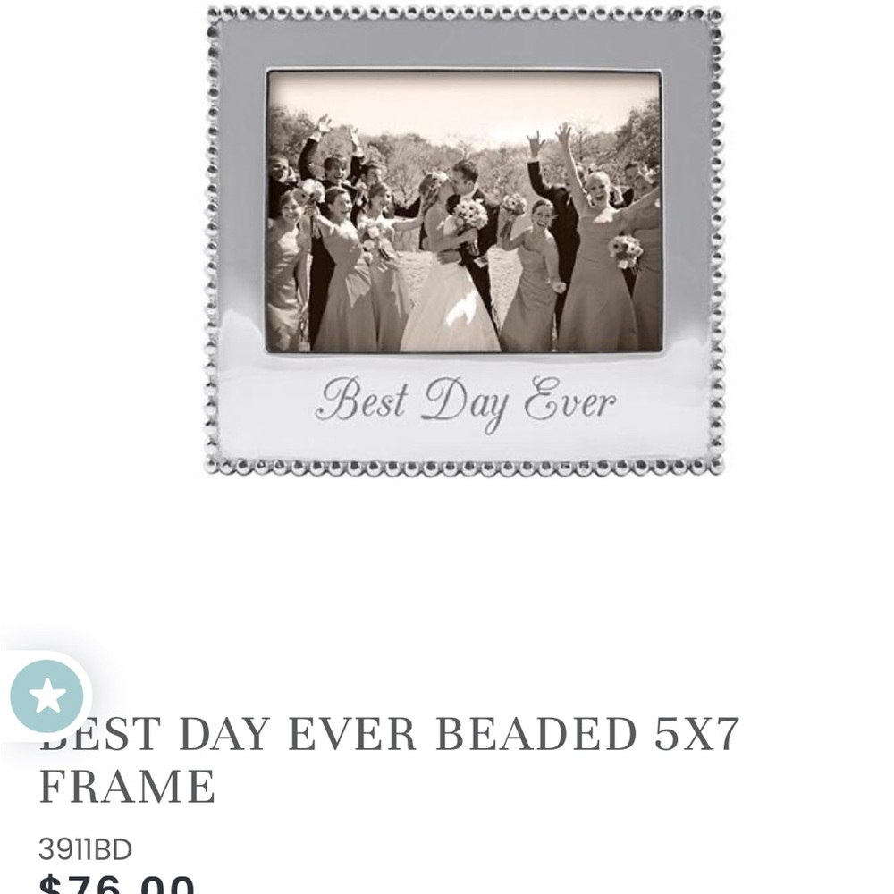 Silver “Best Day Ever” Picture Frame